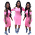Off-Shoulder Midi Dress #Pink #Off-Shoulder